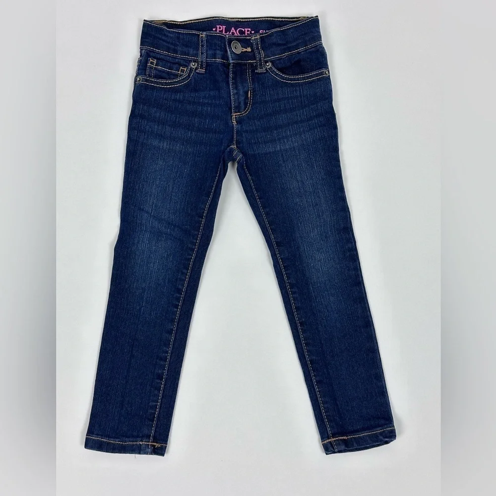 Toddler Girls Super Skinny Dark Wash Jeans